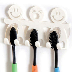 Cute Creative Smile Face Suction Toothbrush Holder