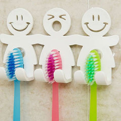Cute Creative Smile Face Suction Toothbrush Holder