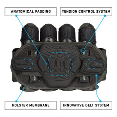Zero G 2.0 Harness - Black/Black - 4+3+4
