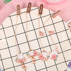 Creative Metal Bookmark Cute Pendant Clip for Students