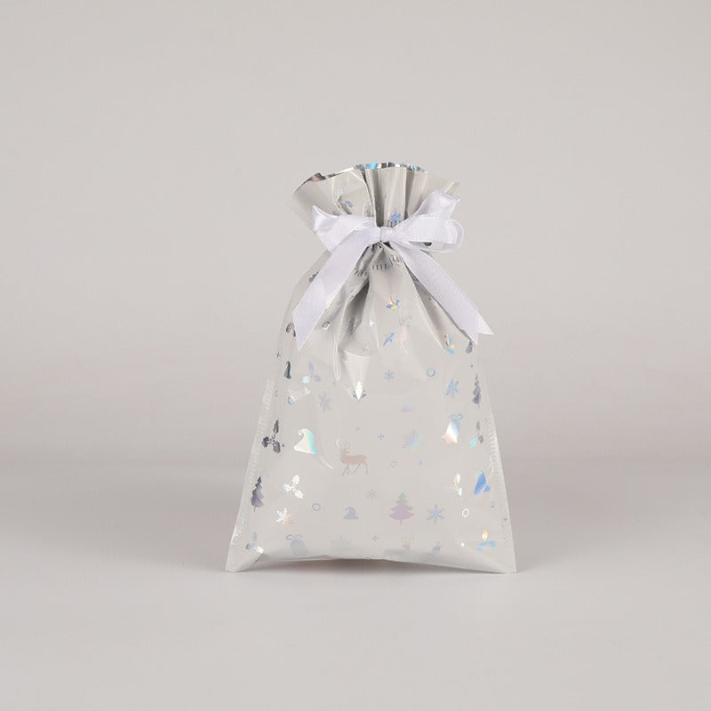 Simple Drawstring Christmas Gift Bag Set