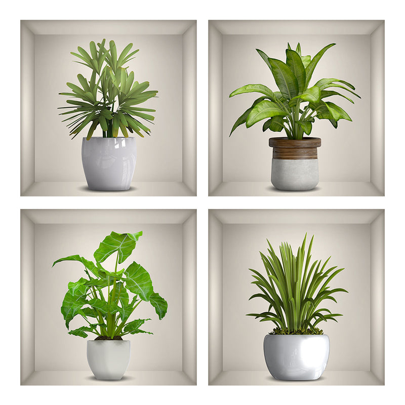 Creative 3D Plant Wall Stickers for Home Decor