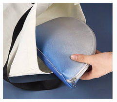 Waterproof Shell Makeup Pouch in Gradient Blue Color