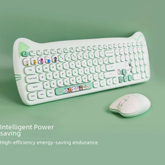 Wireless Keyboard and Mouse Set for Girls (Punk Style)