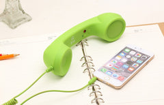 Retro Wired Phone Handset for Mobile Devices