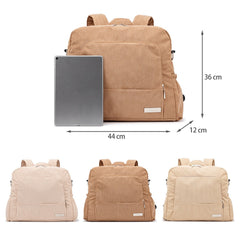Corduroy Mummy Backpack Large Capacity