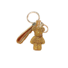 Creative Rhinestone Bear Keychain for Women