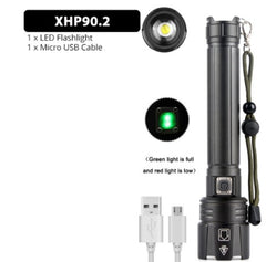 Rechargeable USB Flashlight with Power Display