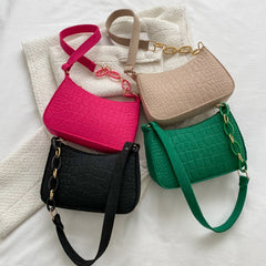 High-Quality Women's Felt Crescent Shoulder Bag