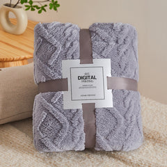 Jacquard Coral Flannel Blanket