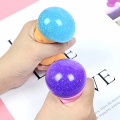 Cute Unicorn Squeeze Toy with Music and Bubble Effects