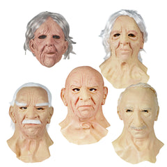 Realistic Old Man Latex Mask for Halloween Party