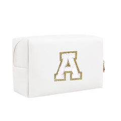 Waterproof PU Makeup Bag with Single Letter Design