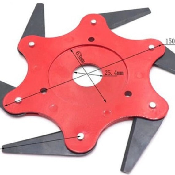 New Lawn Mower Blade with Six Leaves and Accessories