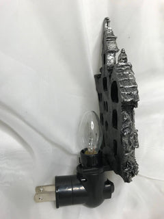 Haunted Mansion Nightlight, Hand Painted Resin Sculpture | Victorian Gothic Night Light | Ghost House Lighting for Gothic Fantasy Home Decor
