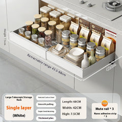 Punch-free Retractable Cabinet Pull-out Rack