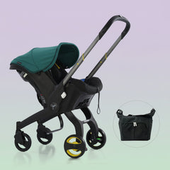Baby Stroller with Free Bag ,Newborn Stroller,Foldable Stroller Legs,Equipped with Chest Clip,One-Click Contraction Function,Alloy Metal Material,4-Wheel Travel Toddler Stroller