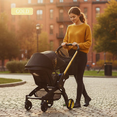 Baby Stroller with Free Bag ,Newborn Stroller,Foldable Stroller Legs,Equipped with Chest Clip,One-Click Contraction Function,Alloy Metal Material,4-Wheel Travel Toddler Stroller