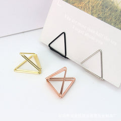 Metal Business Card Holder - Triangle Desk Decor