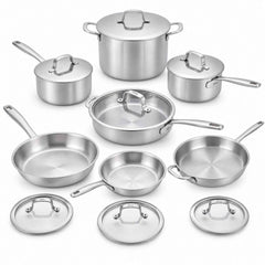 5-Ply Stainless Cookware Set, 14-Piece
