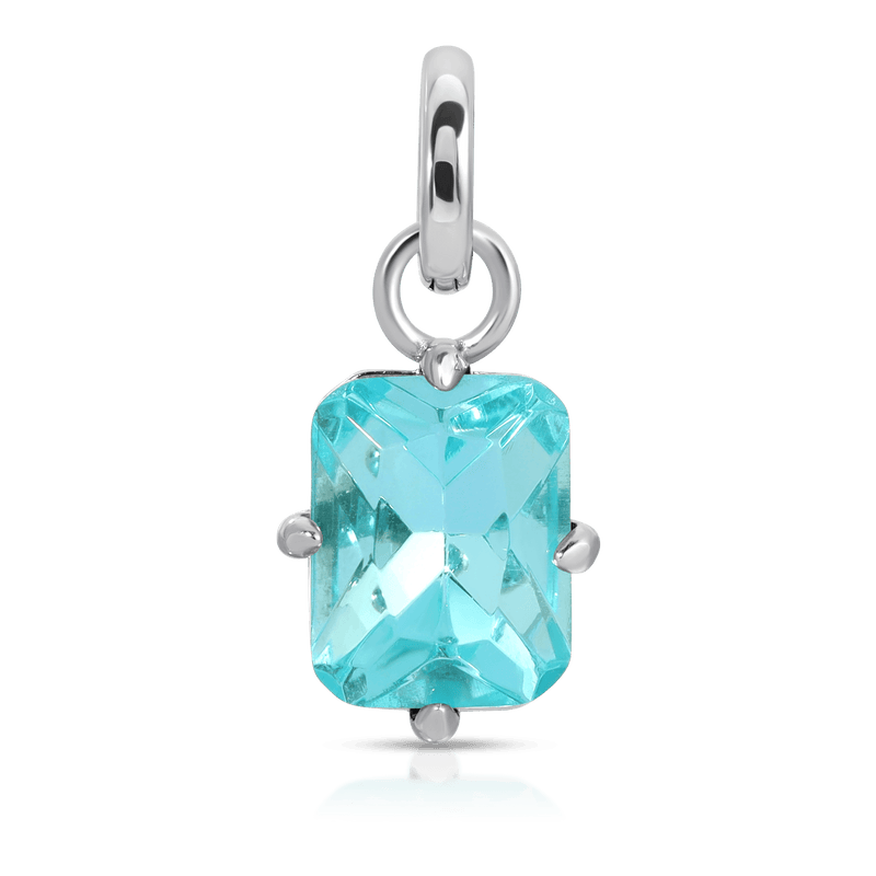 March Aquamarine Birthstone Charm - Emerald