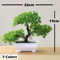 Artificial Bonsai Tree Fake Flower Potted Ornament For Home, Room, Garden, Bookshelves Decoration Desktop Display Artificial Flower Potted for Home Decor