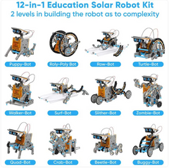 12-in-1 Solar Powered DIY Toy Car