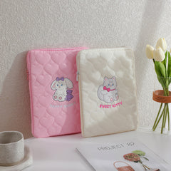 Korean Style Quilted Cat Tablet Sleeve for 11" iPad