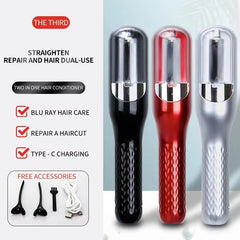 Rechargeable 2-in-1 Hair Trimmer and Curler