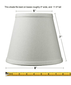 8"W x 7"H Empire Linen Edison Clip On Lamp Shade Light Oatmeal