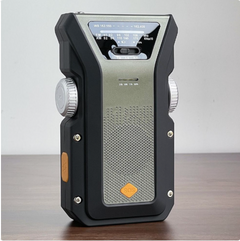 Solar Hand-Crank Radio Flashlight