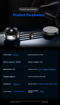 Vacuum Alloy Car Phone Holder