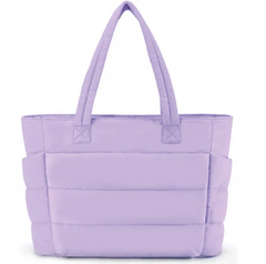 Women’s Large Cotton Zipper Handbag - Quilted Travel Shoulder Tote Bag (35x16x43cm)