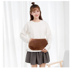 Plush Hot Water Bag with Waist Support for Comfort