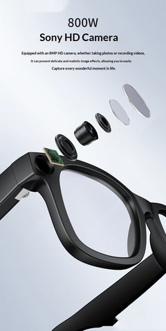 AI 800MP Smart Glasses with Camera