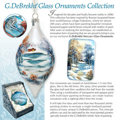 Lighthouse Snowflake Glass Ornament by G. DeBrekht - Coastal Holiday Decor - 754-007