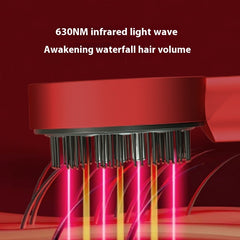 Household Red & Blue Light Massage Hair Comb