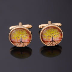 Men's Vintage Tree of Life Gemstone Cufflinks (Wholesale)
