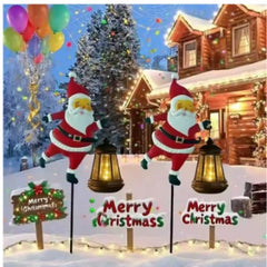 Solar-Powered Santa Yard Light
