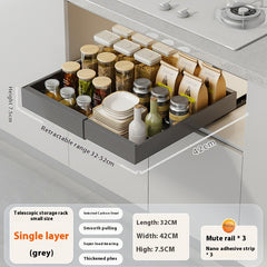 Punch-free Retractable Cabinet Pull-out Rack
