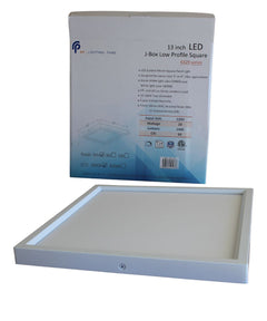 13"W 1-Light Square LED Flush Mount Light Fixture White Acrylic Finish