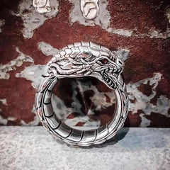 Men's Norwegian Myth Dragon Ring for Daily Wear