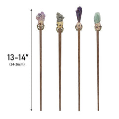 Natural Crystal Stone Magic Wand (33–36 cm)