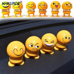 Car Ornaments Bobblehead Nod Dolls Cute Cartoon Funny Wobble Head Robot Lovely Car Dashboard Decoration Auto Facial Expression Shaking Head Toys Car Ornaments Bobblehead Nod Dolls Cute Cartoon Funny Wobble Head Robot Lovely Car Dashboard Decor