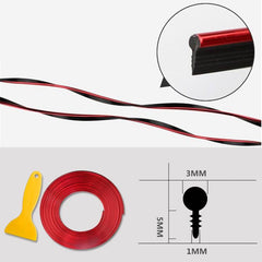 Car Styling Universal Flexible Interior Moulding Trim Strips Car Accessories Decoration Strip Dashboard Universal Car Gap Fillers Automobile Moulding Line Decorative Accessories Edge Sticker Flexible Strip Garnish Accessory with Installing Tool