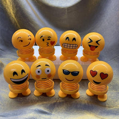 Cartoon Car Ornaments Electroplating Spring Shaking Head Doll Toy Shaking Head Toys Car Ornaments Bobblehead Nod Dolls Cute Cartoon Funny Wobble Head Robot Lovely Car Dashboard Decor Spring Car Decoration Doll Stretchable Toy Deformation