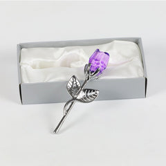 Valentine's Day Crystal Metal Rose Decoration