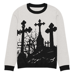 Cemetery Ash Knit Crew Neck Sweater