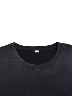 Cemetery Haunts Vintage Washed Hand-Frayed T-Shirt