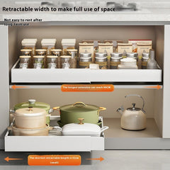 Punch-free Retractable Cabinet Pull-out Rack